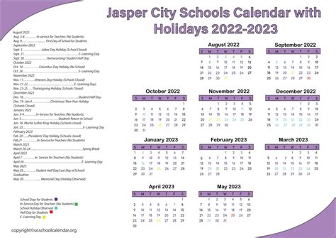 jasper city schools calendar 2023